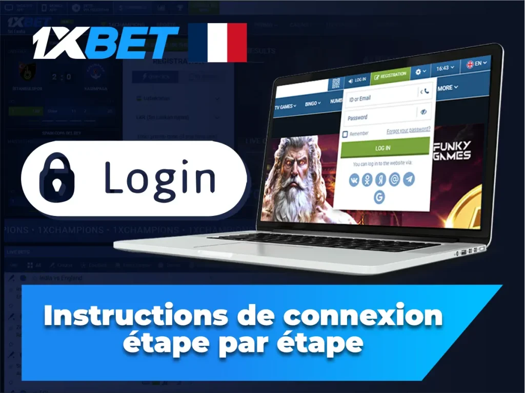 Instructions étape par étape pour se connecter à 1xBet